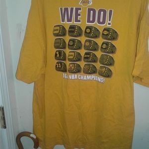 Los Angeles Lakers Yellow Playoff Ready  T-Shirt.SZ:XL Exclusive  Collection....